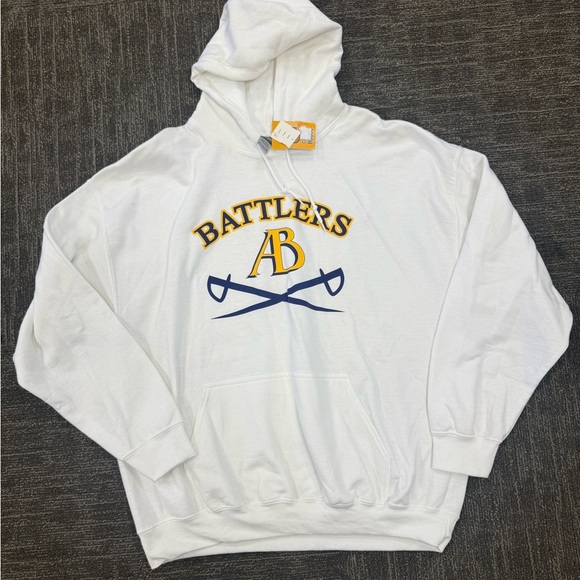 Gildan Other - NWT White XL Alderson Broaddus Battlers Hoodie with Logo